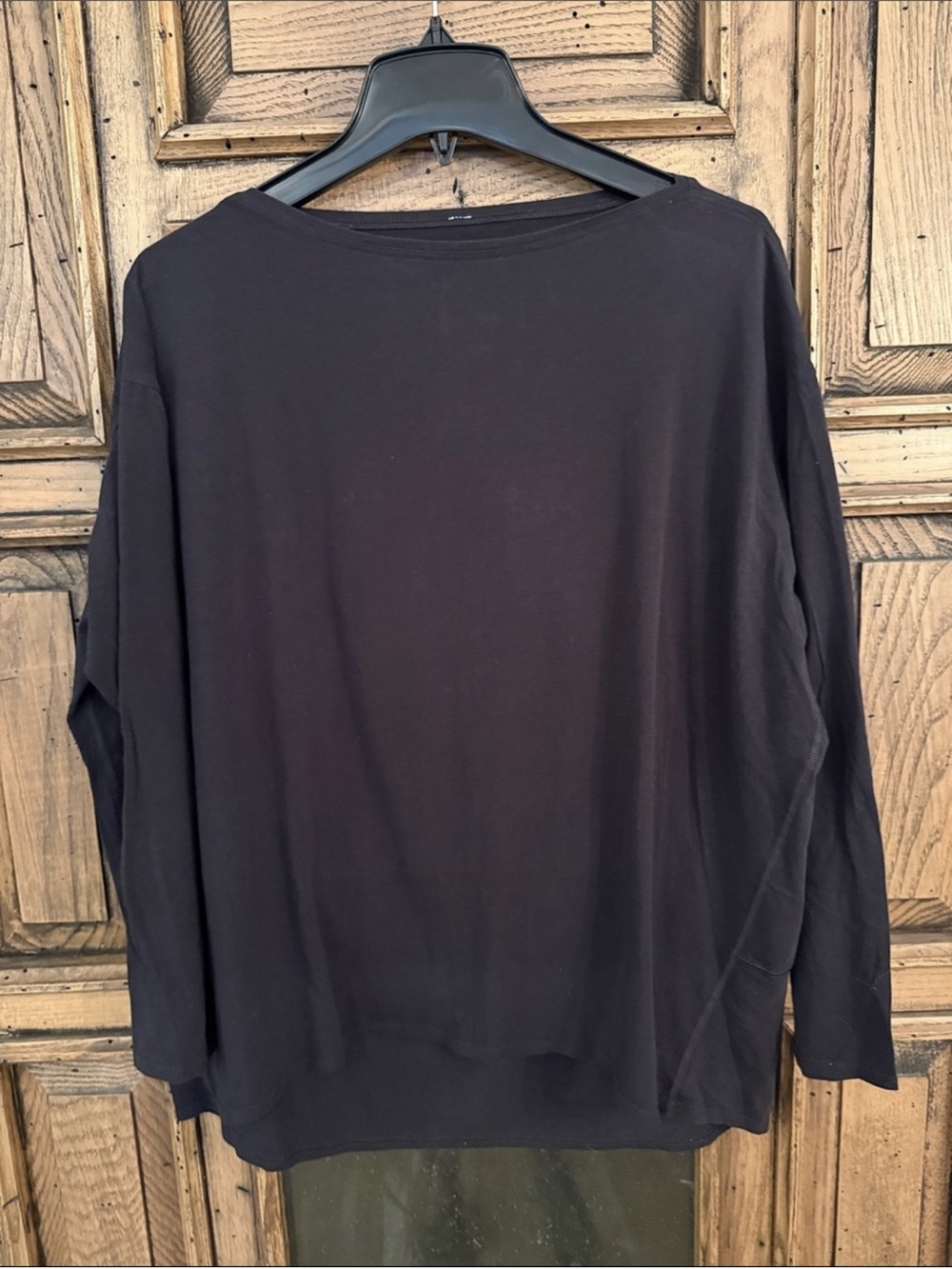 Lululemon Black Long Sleeve Boatneck Top